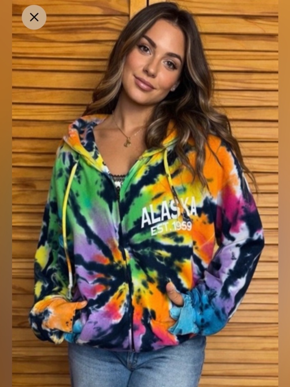 Alaska Tie-Dye Off-the-Shoulder Sweater - Multicolor